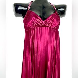 Beautiful Deep Fuchsia Satin Dress NWOT